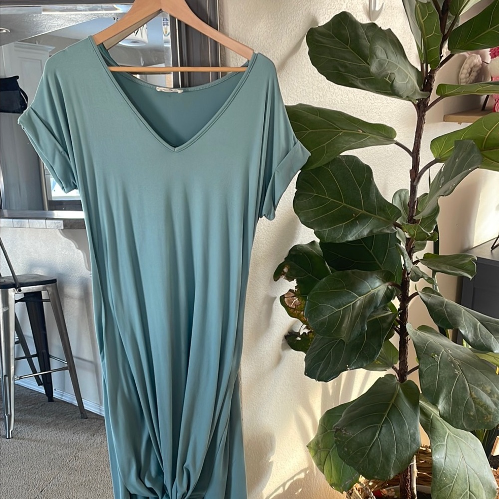 Entro Teal Maxi Dress